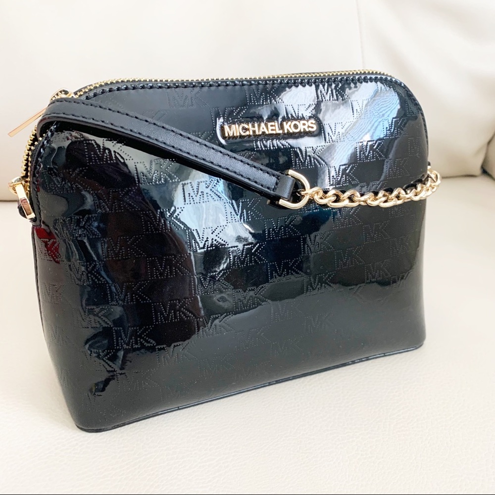 Michael Kors Cindy Dome Metallic Crossbody